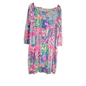 pilar linen tunic dress Lilly Pulitzer Pilar Linen Tunic Dress In Mandevilla Baby Fins And Flippers